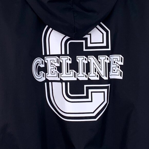 Celine Black cotton hooded varsity jacket - Picture 5 of 9